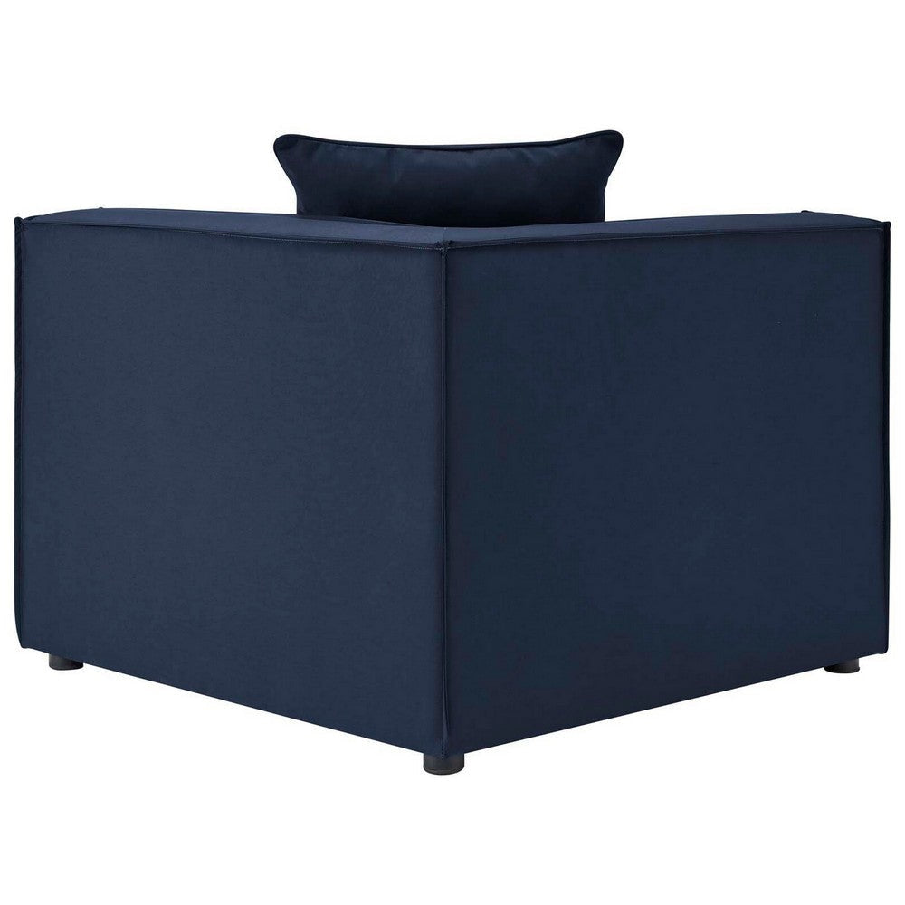 Modway EEI-4210-NAV Saybrook Outdoor Patio Upholstered Sectional Corner Chair Navy MDY-EEI-4210-NAV