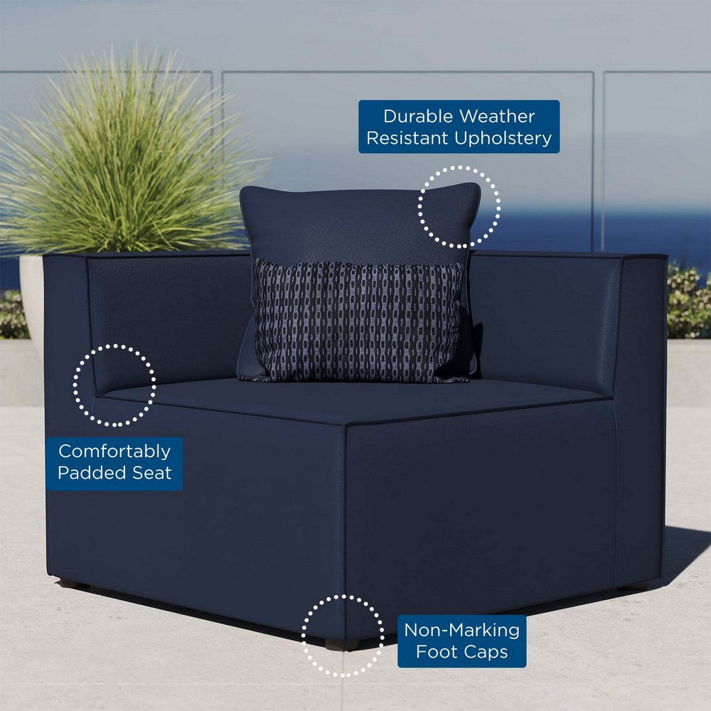 Saybrook Outdoor Patio Upholstered Sectional Sofa Corner Chair - No Shipping Charges