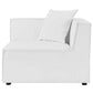 Modway EEI-4210-WHI Saybrook Outdoor Patio Upholstered Sectional Corner Chair White MDY-EEI-4210-WHI