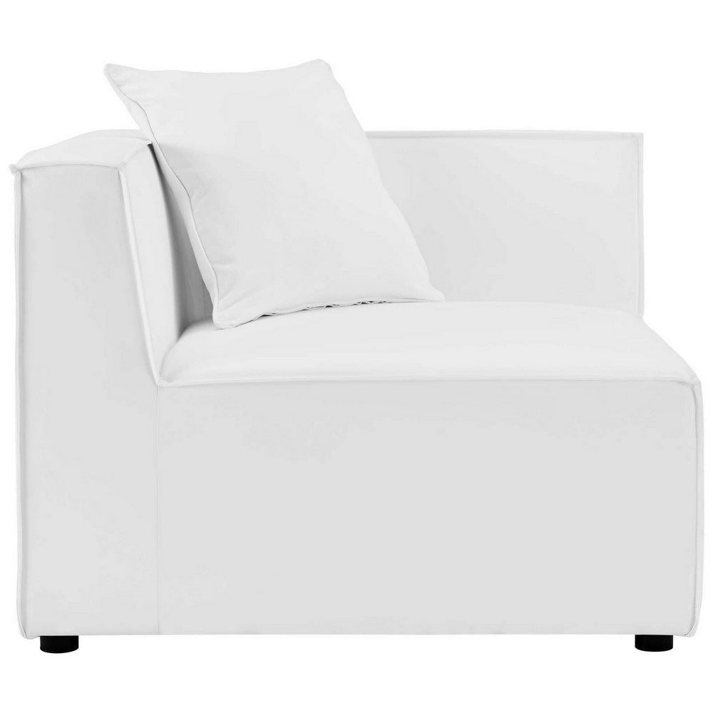 Modway EEI-4210-WHI Saybrook Outdoor Patio Upholstered Sectional Corner Chair White MDY-EEI-4210-WHI