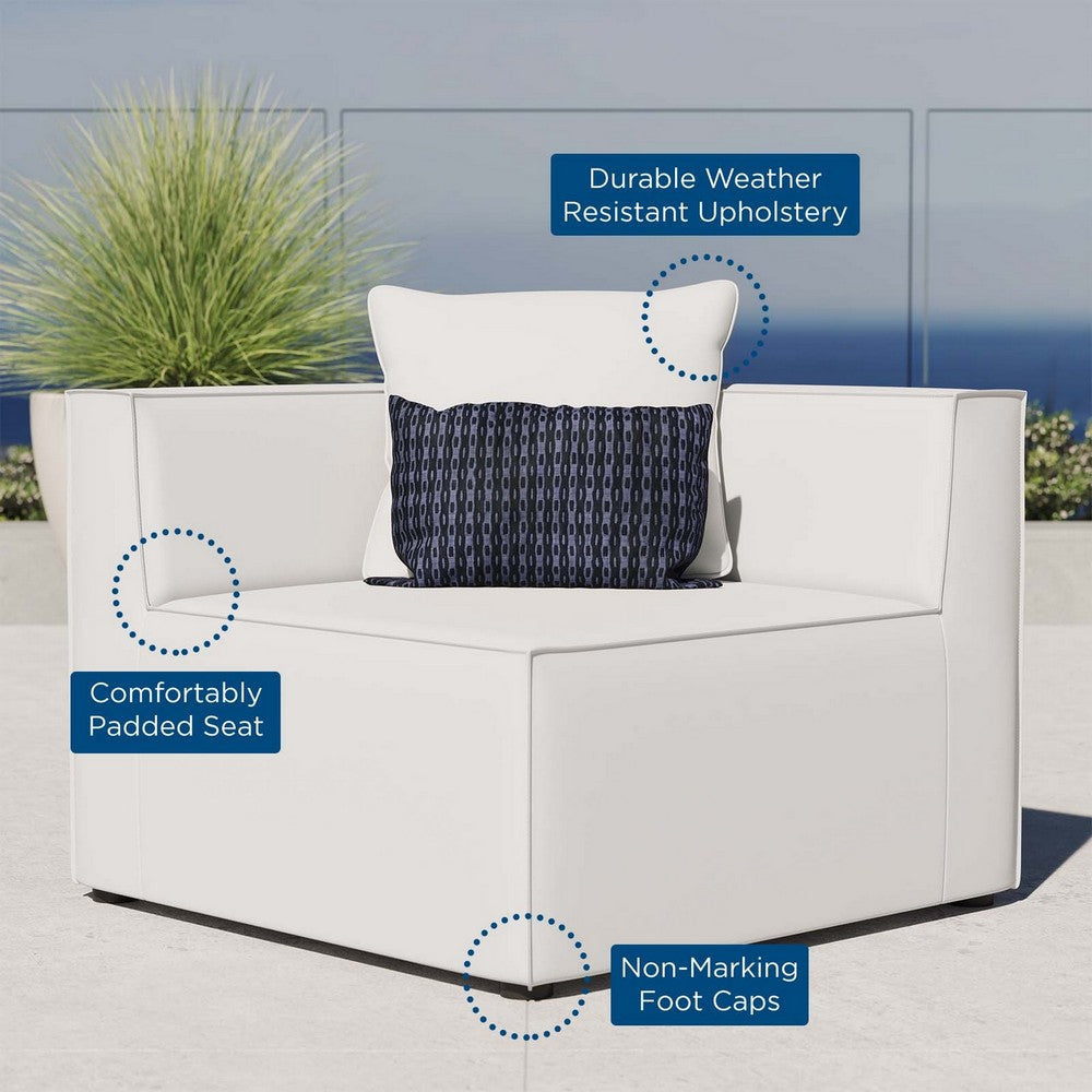 Saybrook Outdoor Patio Upholstered Sectional Sofa Corner Chair - No Shipping Charges