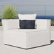 Saybrook Outdoor Patio Upholstered Sectional Sofa Corner Chair - No Shipping Charges MDY-EEI-4210-GRY