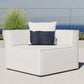 Modway EEI-4210-WHI Saybrook Outdoor Patio Upholstered Sectional Corner Chair White MDY-EEI-4210-WHI