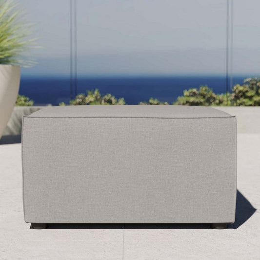 Modway EEI-4211-GRY Saybrook Outdoor Patio Upholstered Sectional Ottoman, Gray