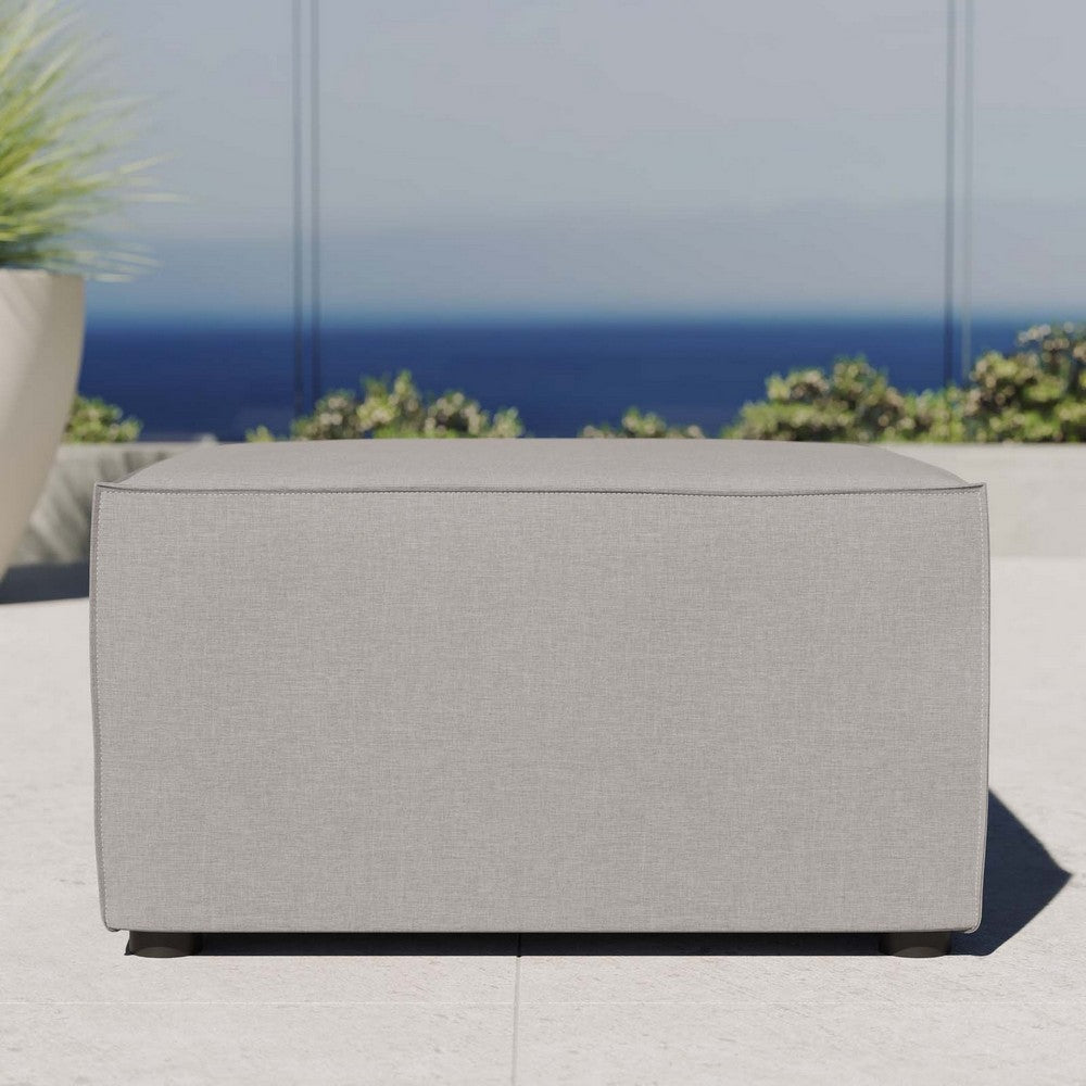 Modway EEI-4211-GRY Saybrook Outdoor Patio Upholstered Sectional Ottoman, Gray