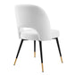 Modway Rouse Performance Velvet Dining Side Chair in White 23 x 20 x 32 MDY-EEI-4212-WHI