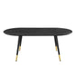 Vigor 47’ Oval Coffee Table - No Shipping Charges MDY-EEI-4214-BLK