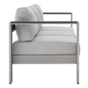 Modway Shore Sunbrella® Fabric Aluminum Outdoor Patio Sofa MDY-EEI-4228-SLV-GRY