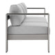 Modway Shore Sunbrella® Fabric Aluminum Outdoor Patio Sofa MDY-EEI-4228-SLV-GRY