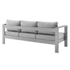 Shore Sunbrella® Fabric Aluminum Outdoor Patio Sofa - No Shipping Charges
