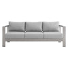 Modway Shore Sunbrella® Fabric Aluminum Outdoor Patio Sofa MDY-EEI-4228-SLV-GRY
