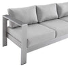 Modway Shore Sunbrella® Fabric Aluminum Outdoor Patio Sofa MDY-EEI-4228-SLV-GRY