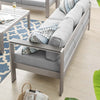 Modway Shore Sunbrella® Fabric Aluminum Outdoor Patio Sofa MDY-EEI-4228-SLV-GRY