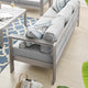 Modway Shore Sunbrella® Fabric Aluminum Outdoor Patio Sofa MDY-EEI-4228-SLV-GRY