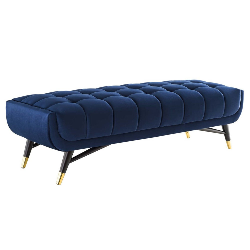 Adept 60" Performance Velvet Bench by Modway| Blue