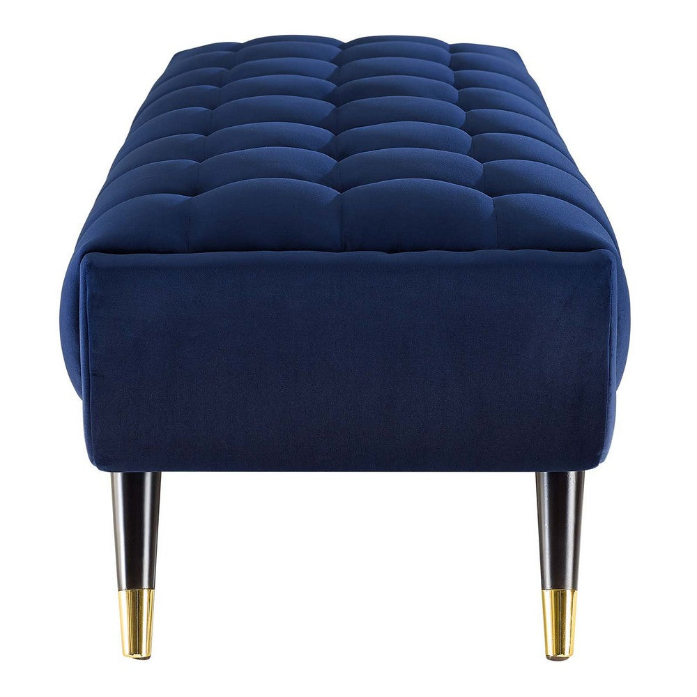 Adept 60" Performance Velvet Bench by Modway| Blue