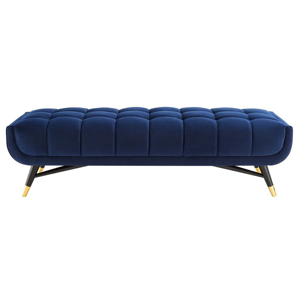 Adept 60" Performance Velvet Bench by Modway| Blue