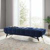 Adept 60" Performance Velvet Bench by Modway| Blue
