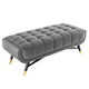 Adept 47.5" Performance Velvet Bench by Modway| Gray