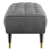Adept 47.5" Performance Velvet Bench by Modway| Gray