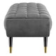Adept 47.5" Performance Velvet Bench by Modway| Gray