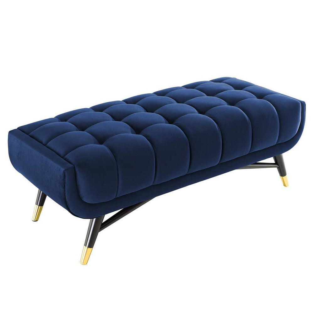 Adept 47.5" Performance Velvet Bench by Modway| Blue
