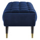 Adept 47.5" Performance Velvet Bench by Modway| Blue