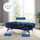 Adept 47.5" Performance Velvet Bench by Modway| Blue