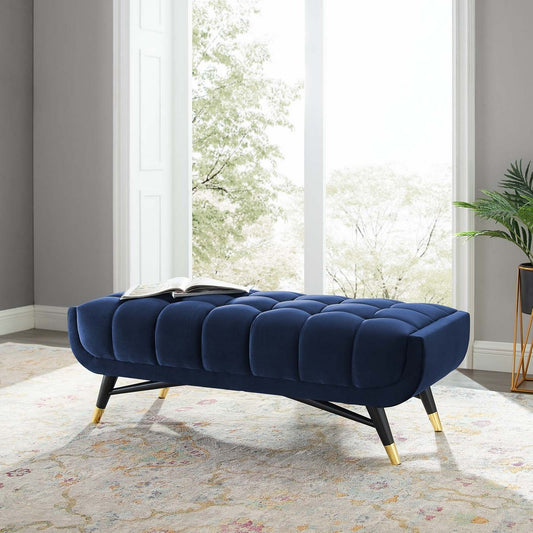 Adept 47.5" Performance Velvet Bench by Modway| Blue