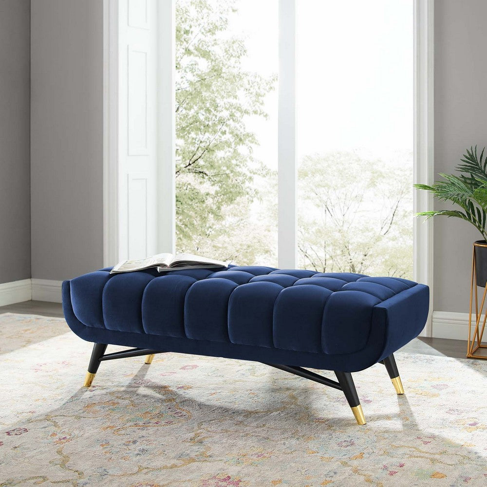 Adept 47.5" Performance Velvet Bench by Modway| Blue