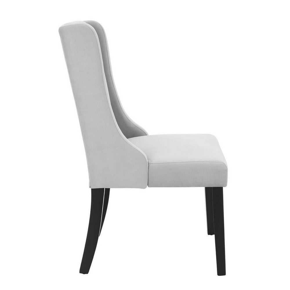 Renew Parsons Performance Velvet Dining Side Chairs Set of 2 by Modway| Gray