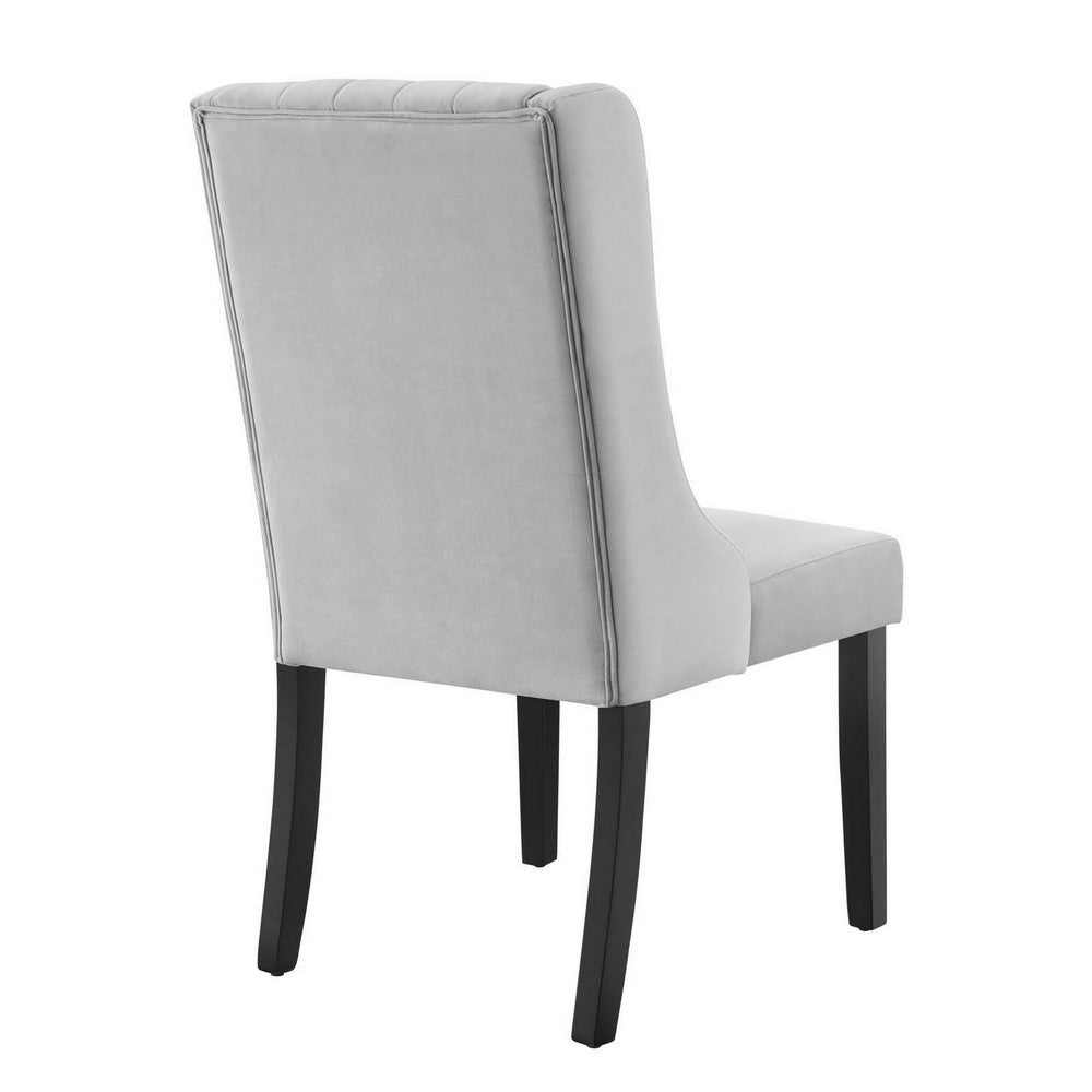 Renew Parsons Performance Velvet Dining Side Chairs Set of 2 by Modway| Gray