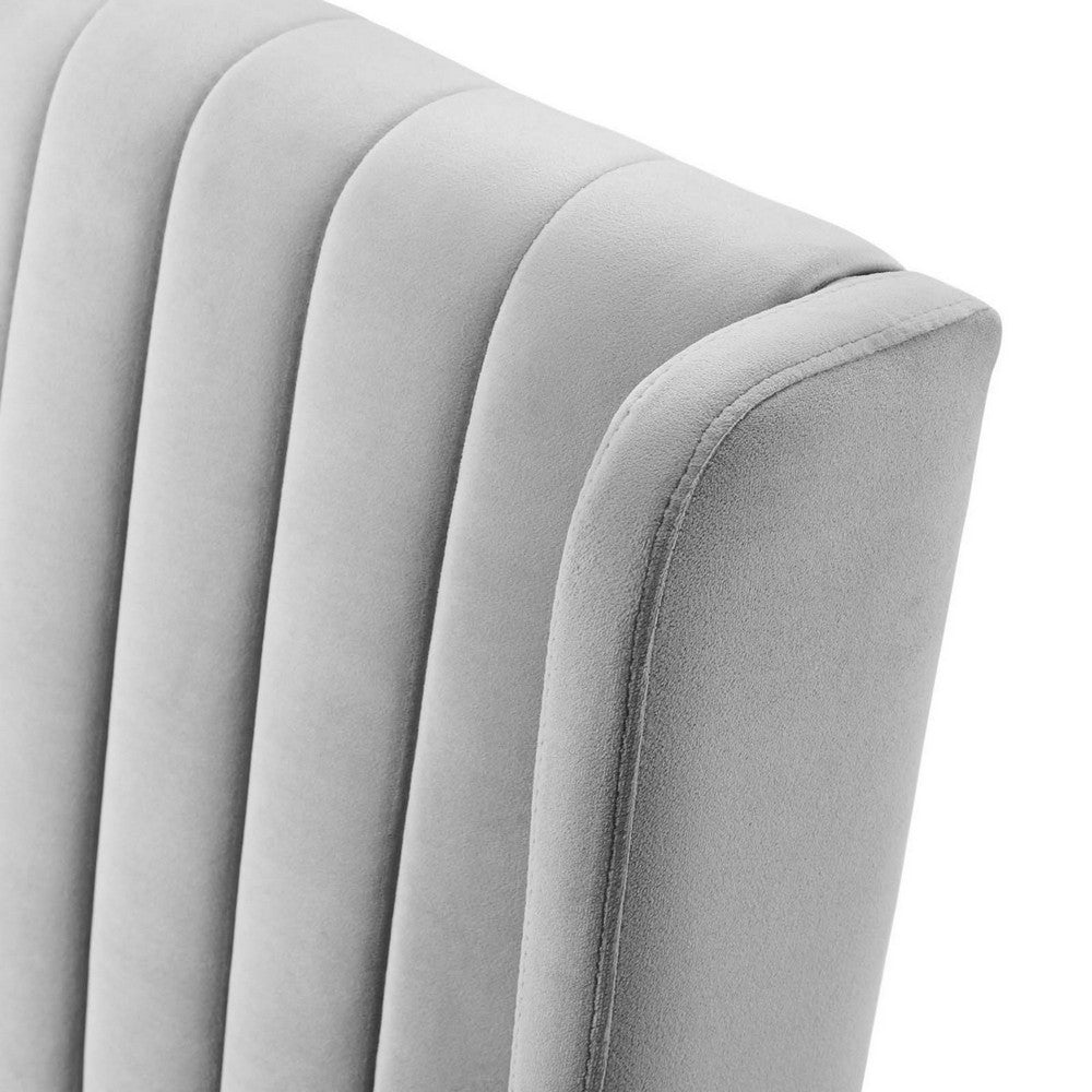 Renew Parsons Performance Velvet Dining Side Chairs Set of 2 by Modway| Gray