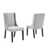 Renew Parsons Performance Velvet Dining Side Chairs Set of 2 by Modway| Gray