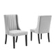 Renew Parsons Performance Velvet Dining Side Chairs Set of 2 by Modway| Gray