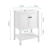 Modway Prestige 24’’ Bathroom Vanity in White 24 Inch MDY-EEI-4246-WHI-WHI