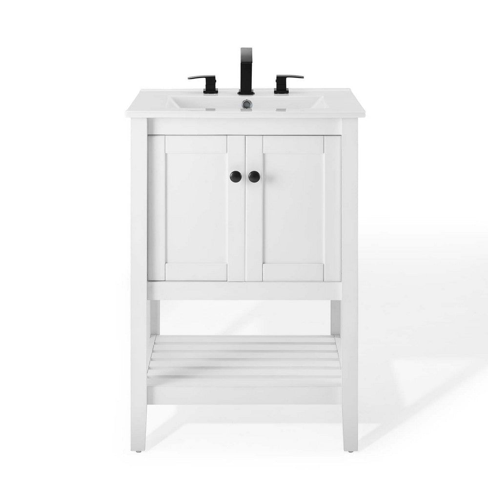 Modway Prestige 24’’ Bathroom Vanity in White 24 Inch MDY-EEI-4246-WHI-WHI