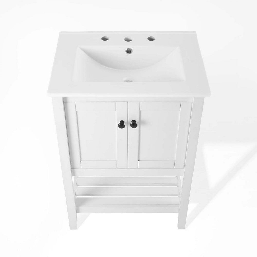 Modway Prestige 24’’ Bathroom Vanity in White 24 Inch MDY-EEI-4246-WHI-WHI