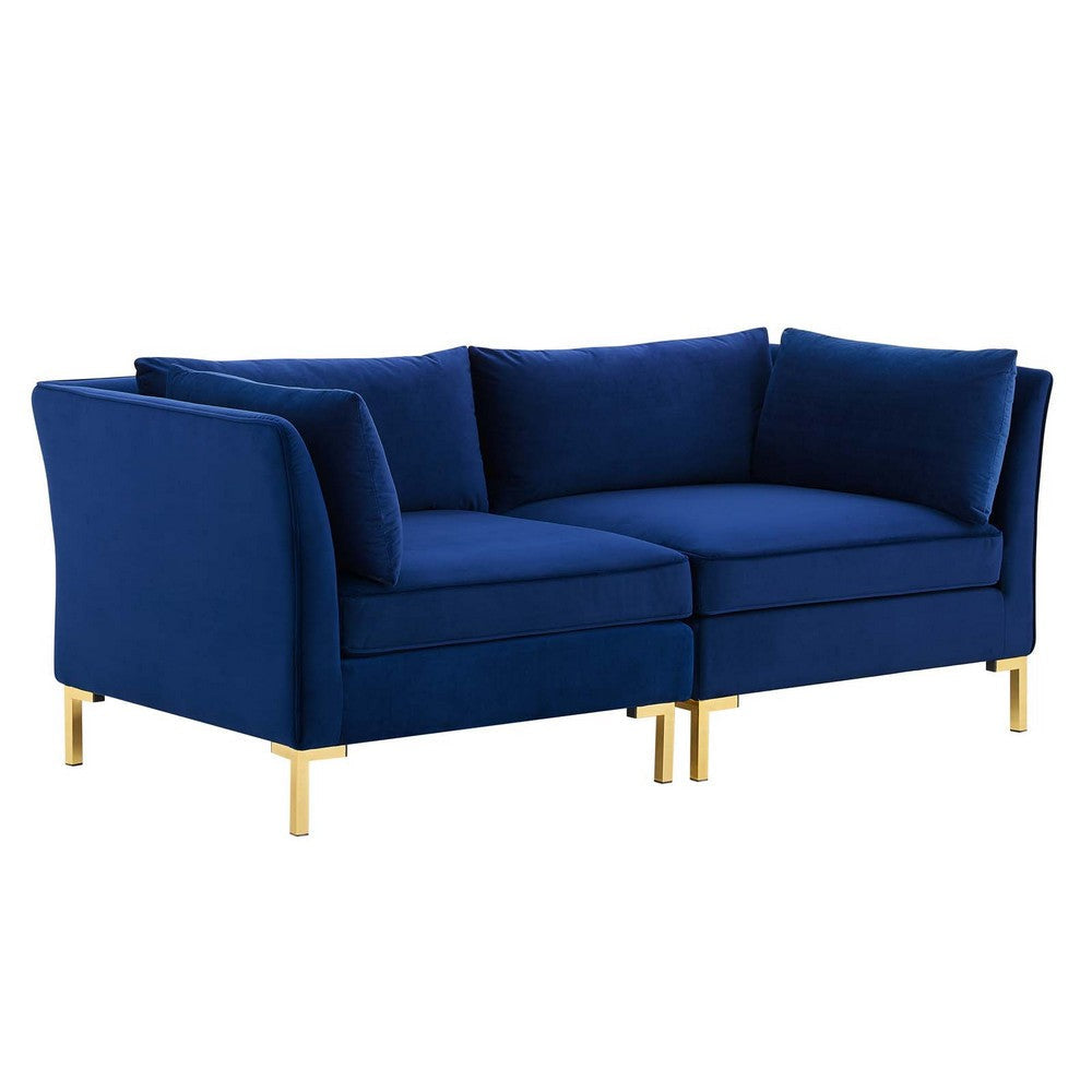 Modway Ardent Performance Velvet, Loveseat, Navy