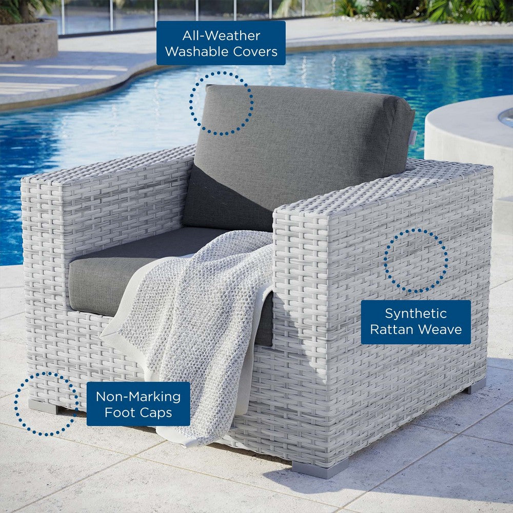 Convene Outdoor Patio Armchair by Modway| Gray