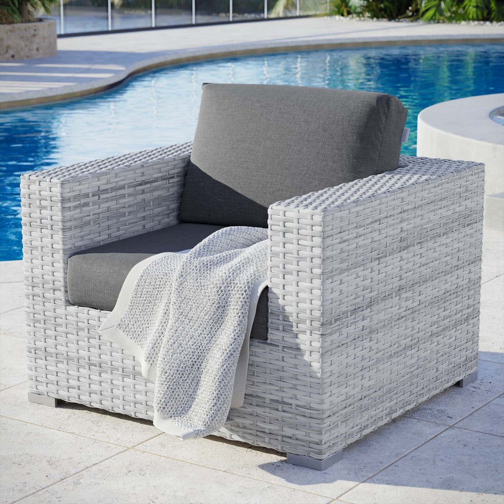Convene Outdoor Patio Armchair by Modway| Gray