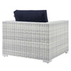 Modway Convene Outdoor Patio Armchair Light Gray Navy MDY-EEI-4297-LGR-NAV