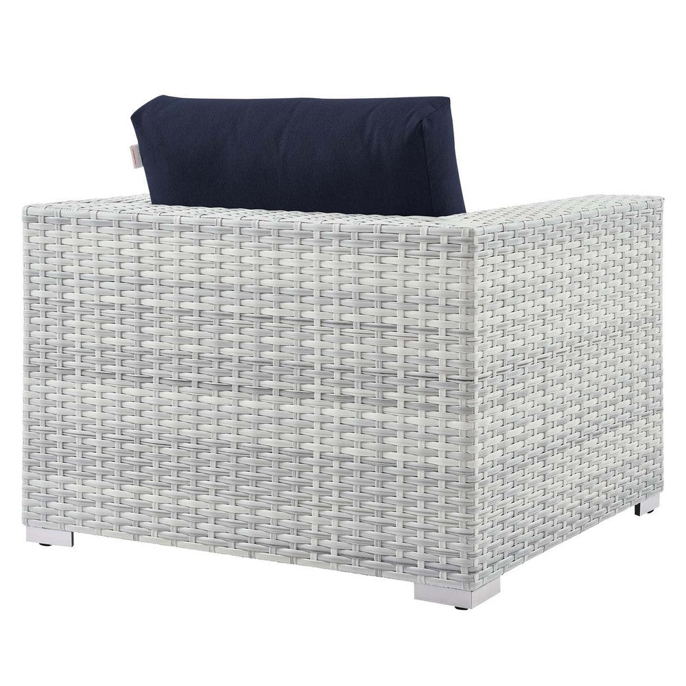 Modway Convene Outdoor Patio Armchair Light Gray Navy MDY-EEI-4297-LGR-NAV