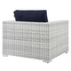 Modway Convene Outdoor Patio Armchair Light Gray Navy MDY-EEI-4297-LGR-NAV