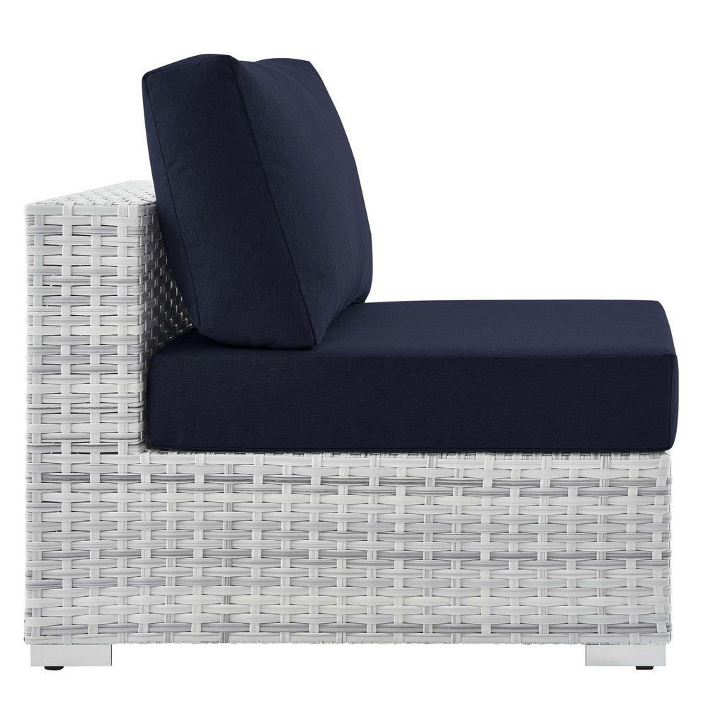 Convene Outdoor Patio Armless Chair by Modway| Blue