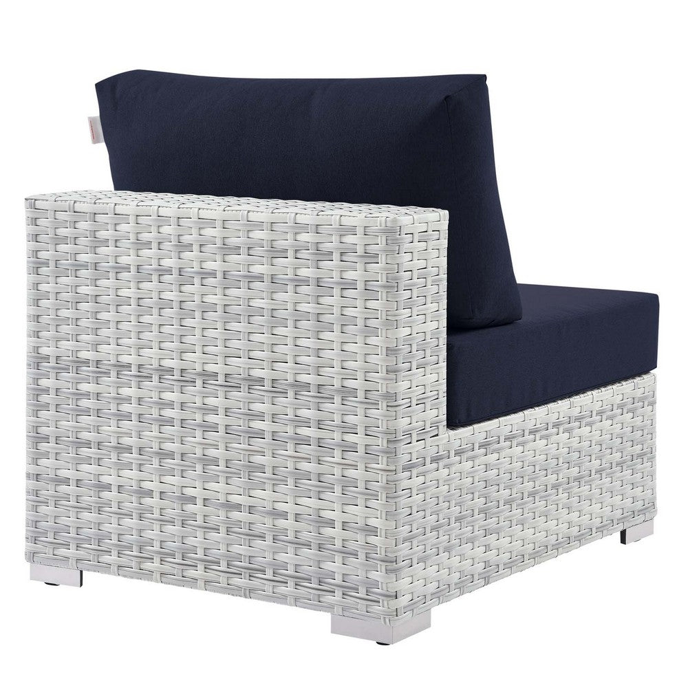 Convene Outdoor Patio Armless Chair by Modway| Blue