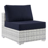 Convene Outdoor Patio Armless Chair by Modway| Blue