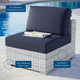 Convene Outdoor Patio Armless Chair by Modway| Blue