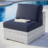 Convene Outdoor Patio Armless Chair by Modway| Blue