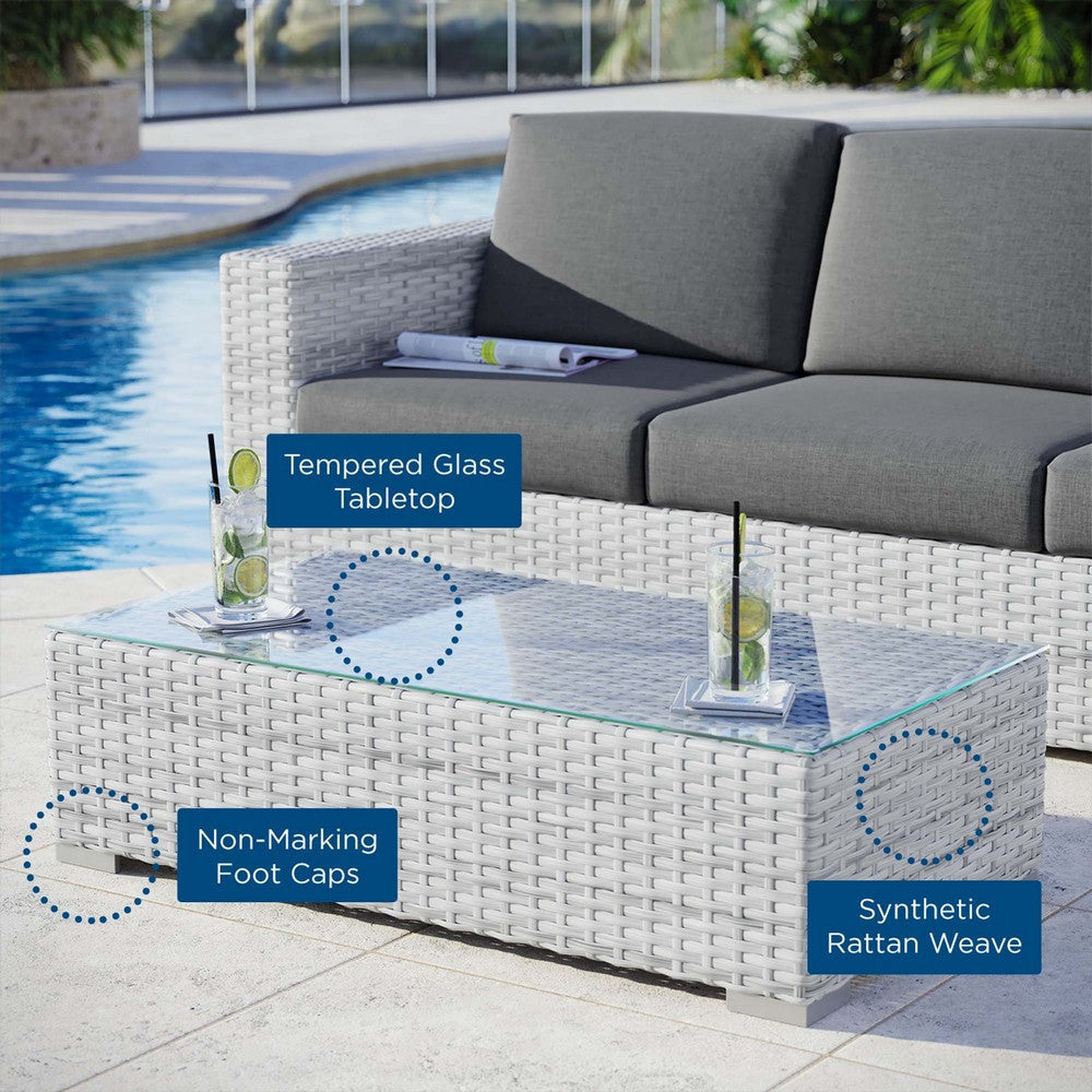 Modway Convene Outdoor Patio Coffee Table Light Gray MDY-EEI-4299-LGR